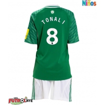 Camiseta Newcastle United Sandro Tonali #8 Visitante Equipación para niños 2025-26 manga corta (+ pantalones cortos)